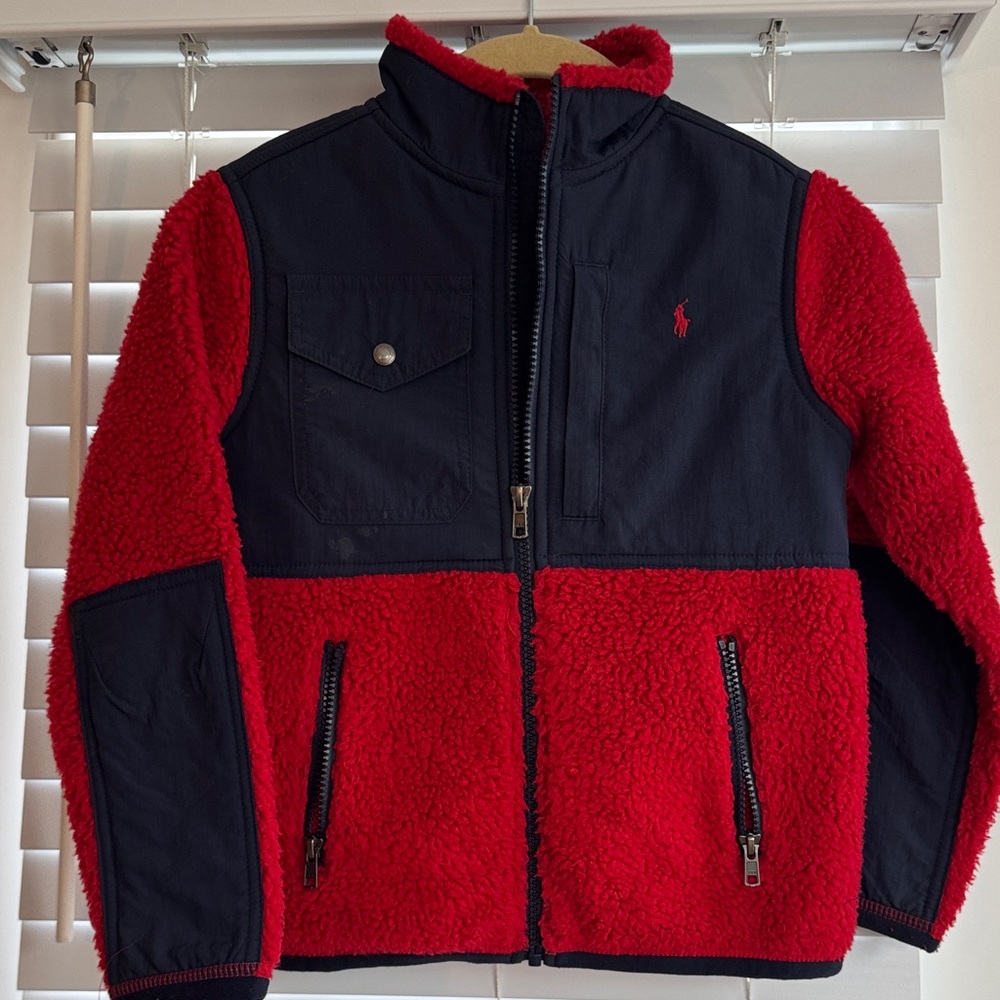 Ralph Lauren Kids Red and Navy Puffer Jacket